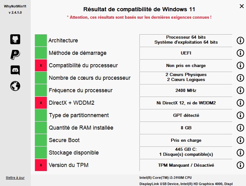 Pc non compatible windows 11 a2r micro